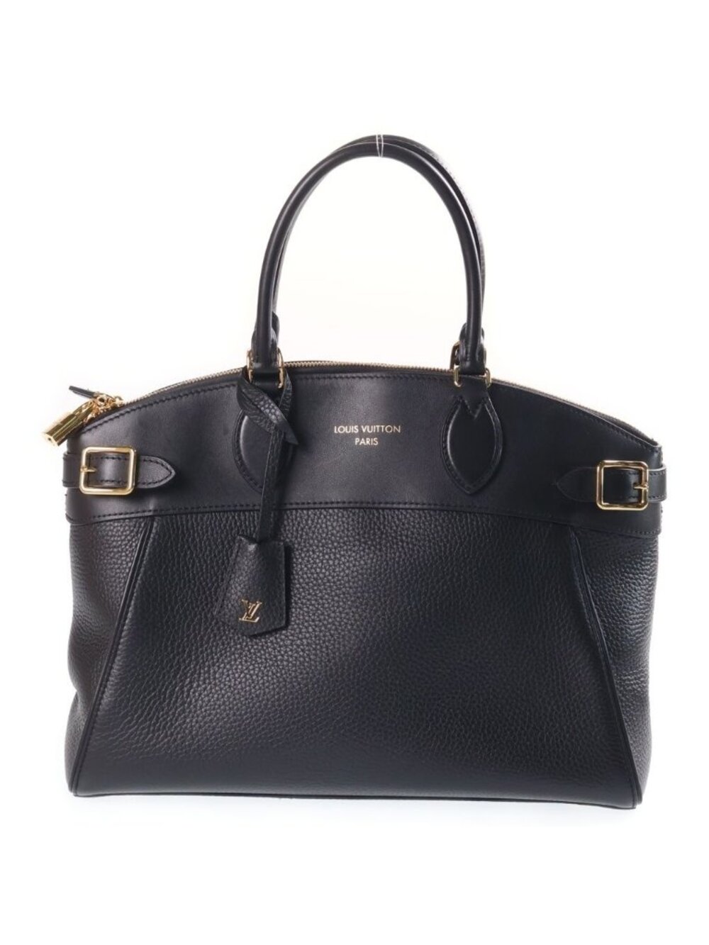 Louis Vuitton Lockit MM Handbag 2-Way Shoulder Leather Black